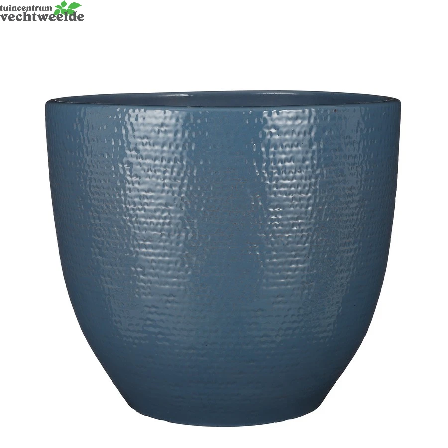 Pot Carrie Glaze D35h32cm Blauw 3 Pot Carrie Glaze D35h32cm Blauw