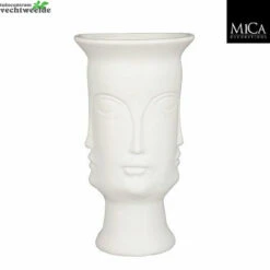 Pot Gezicht D19.5h35cm Wit