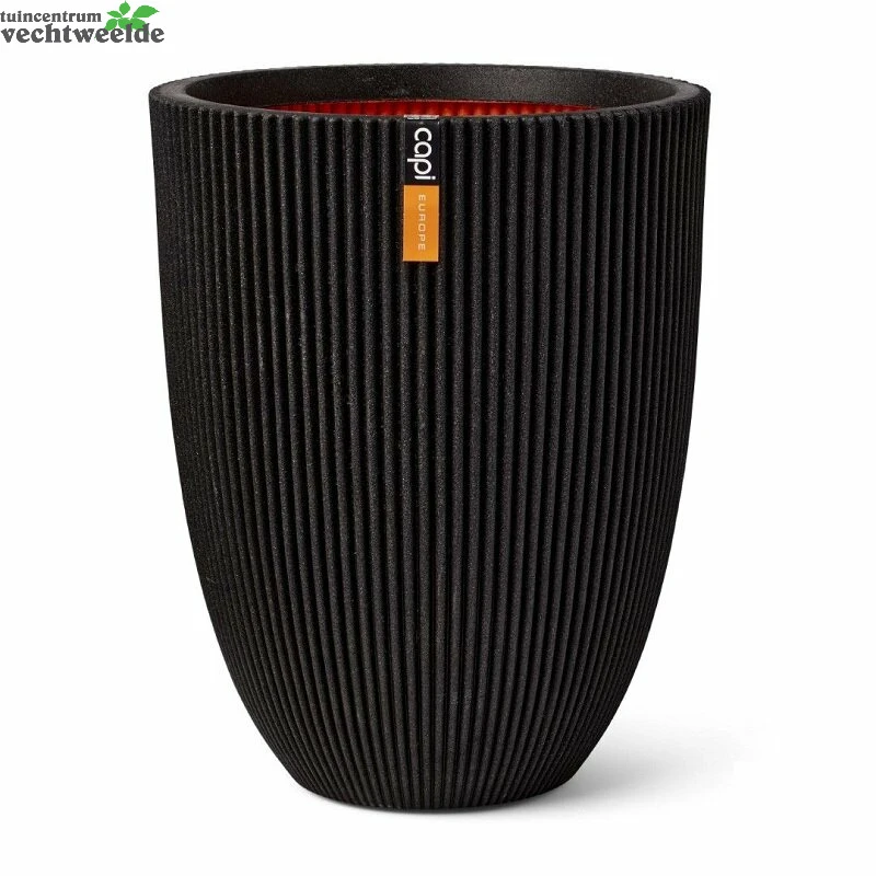 Vaas Elegant Lg Groove D46h58 Zwart 3 Vaas Elegant Lg Groove D46h58 Zwart