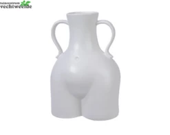 Decoris Vaas Porselein L14b10h20.5cm Off-wt